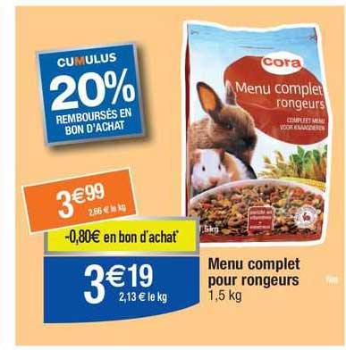 menu complet pour rongeurs