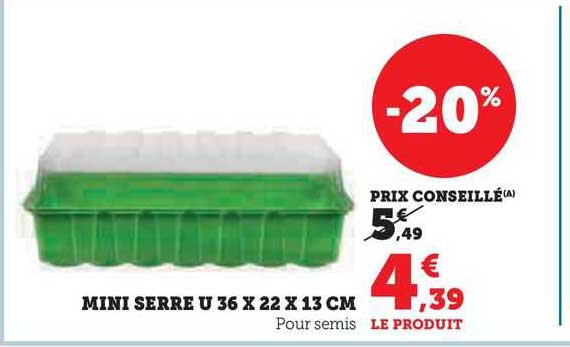 Mini Serre U 36 X 22 X 13 Cm