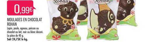 moulages en chocolat rohan