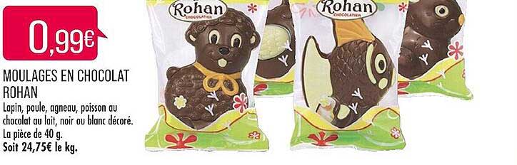 moulages en chocolat rohan