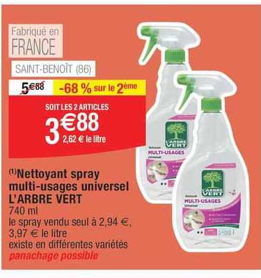 nettoyant spray multi-usages universel l'arbre vert