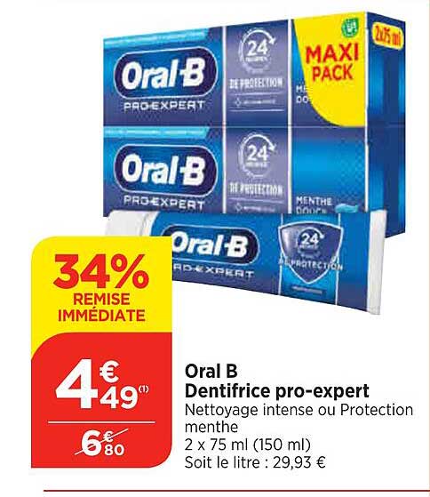 oral b dentifrice pro-expert