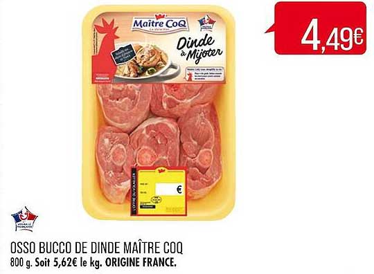osso bucco de dinde maître coq