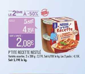 p'tite recette nestlé