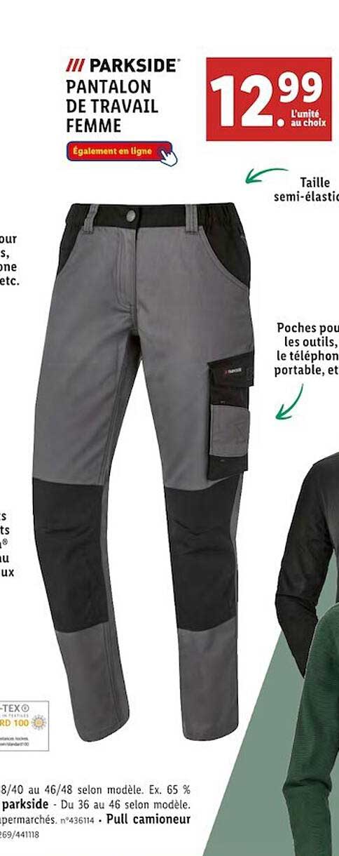 Pantalon De Travail Femme Parkside