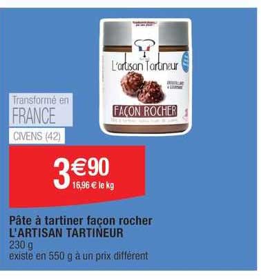 pâte à tartiner façon rocher l'artisan tartineur