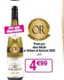 pinot gris jean geller or gilbert or oallard