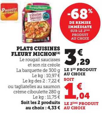 plats cuisinés fleury michon