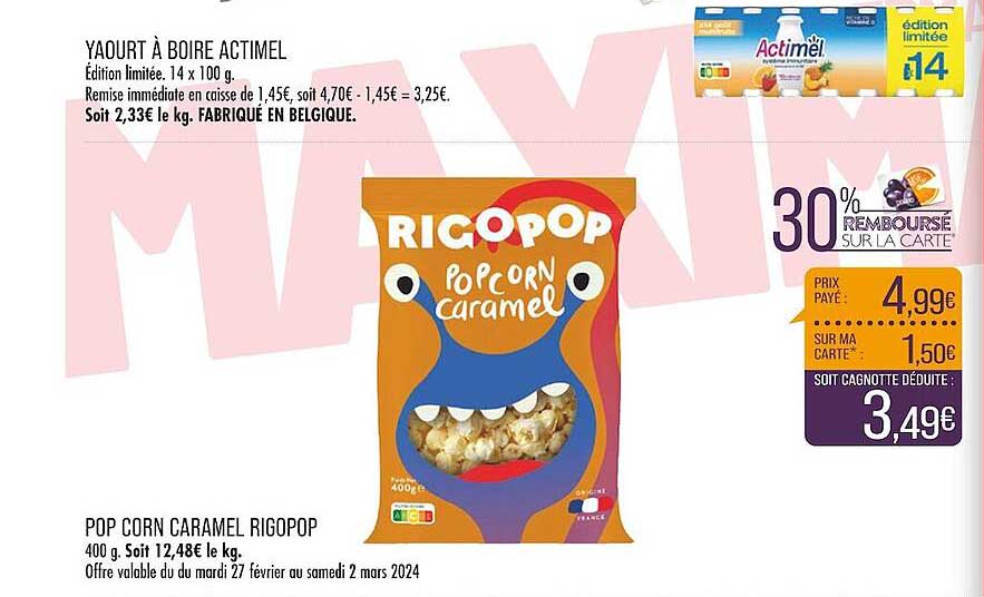 pop corn caramel rigopop