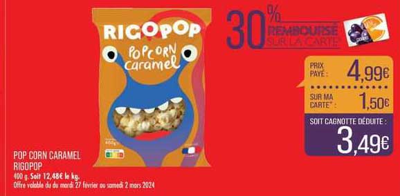 pop corn caramel rigopop