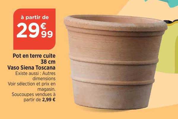 pot en terre cuite 38 cm vaso siena toscana