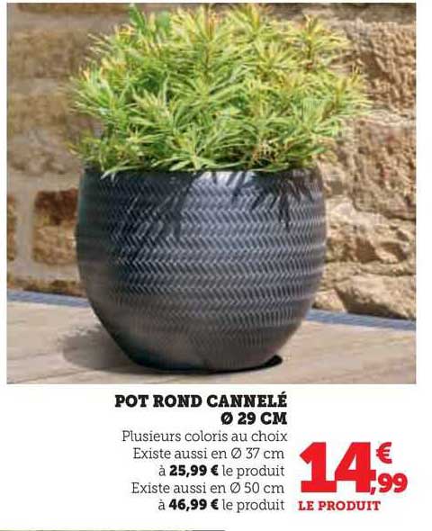 Pot Rond Cannelé ø 29 Cm