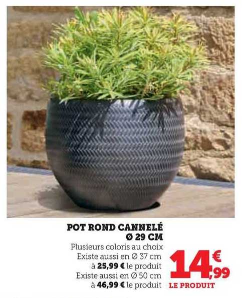 pot rond cannelé ø 29 cm