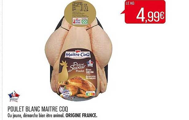 poulet blanc maître coq