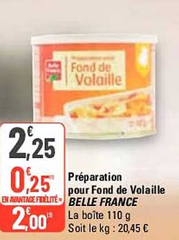Préparation Pour Fond De Volaille Belle France