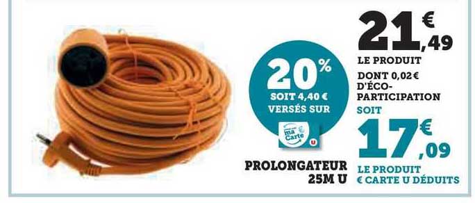 Prolongateur 25 M U