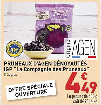pruneaux d'agen dénoyautés igp "la compagnie des pruneaux"