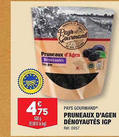 pruneaux d'agen dénoyautés igp pays gourmand