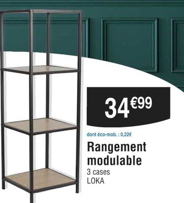 rangement modulable 3 cases loka