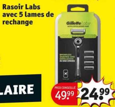 rasoir labs avec 5 lames de rechange