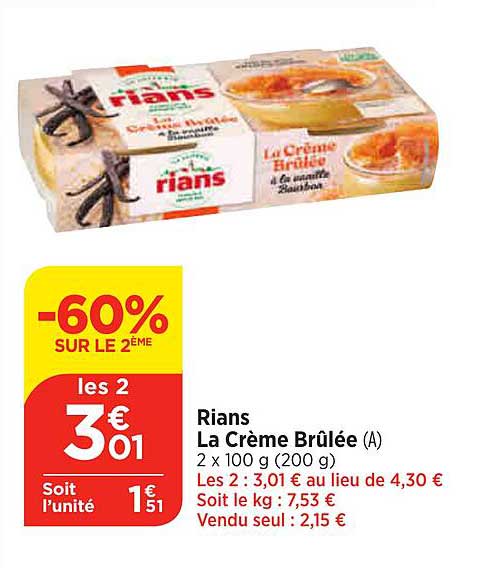 rians la crème brûlée