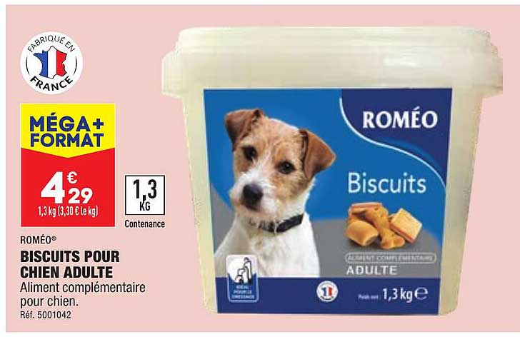roméo biscuits pour chien adulte