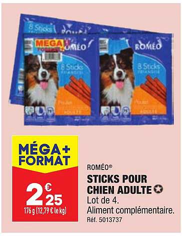 roméo sticks pour chien adulte