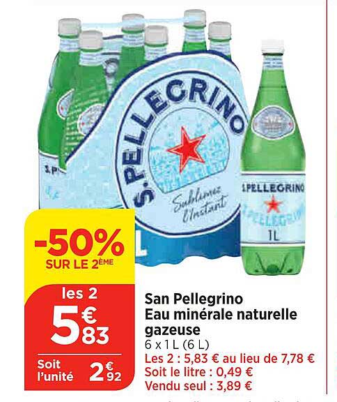 san pellegrino eau minérale naturelle gazeuse