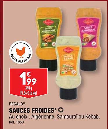 sauces froides regalo