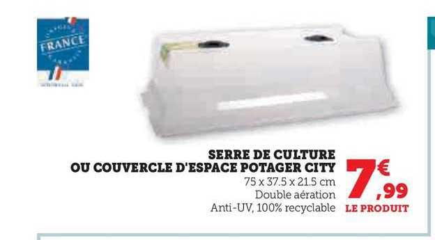 serre de culture ou couvercle d'espace potager city