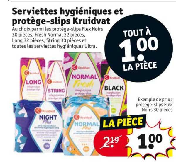 serviettes hygiéniques et protège-slips kruidvat