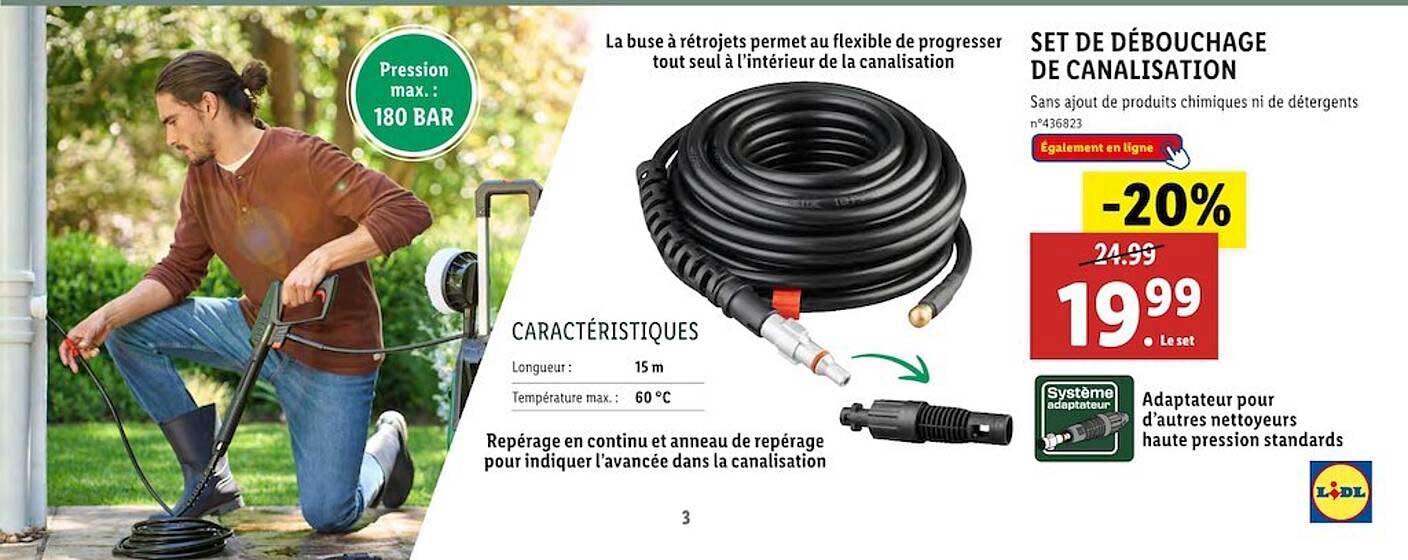 set de débouchage de canalisation