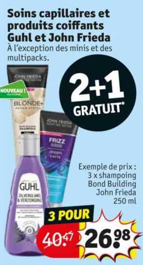 soins capillaires et produits coiffants guhl et john frieda