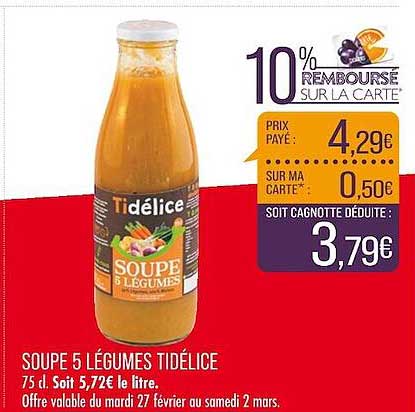 Soupe 5 Légumes Tidélice