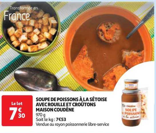 soupe de poissons à la sétoise avec rouille et croûtons maison coudène