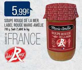 soupe rouge de la mer label rouge marie-amélie