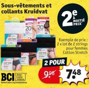 sous-vêtements et collants kruidvat