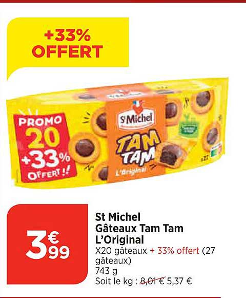 st michel gâteaux tam tam l'original
