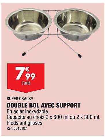 super crack double bol avec support