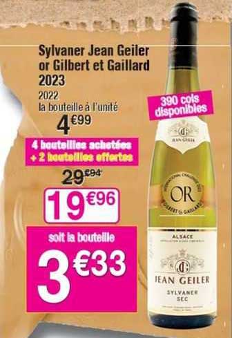 sylvaner jean geiler or gilbert et gaillard 2023 2022