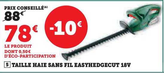 Taille Haie Sans Fil Easyhedgecut 18v