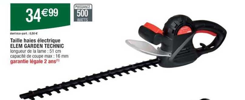 taille haies électrique elem garden technic