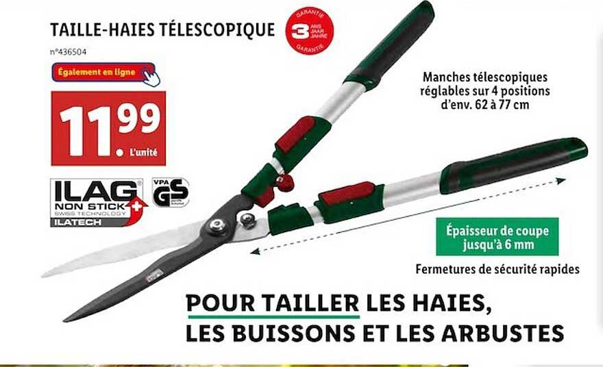taille-haies télescopique parkside