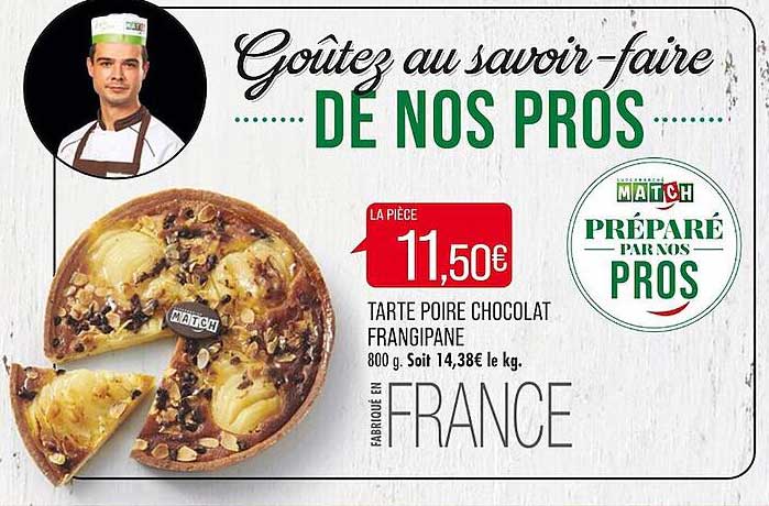 tarte poire chocolat frangipane