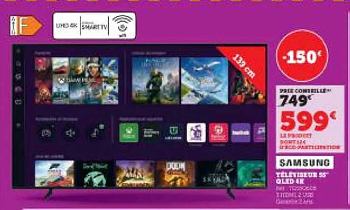 Téléviseur 55" Qled 4k Samsung 139 Cm