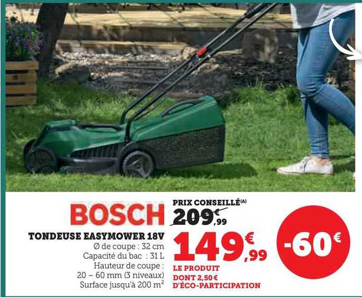 Tondeuse Easymower 18v Bosch
