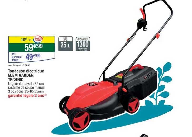 tondeuse électrique elem garden technic