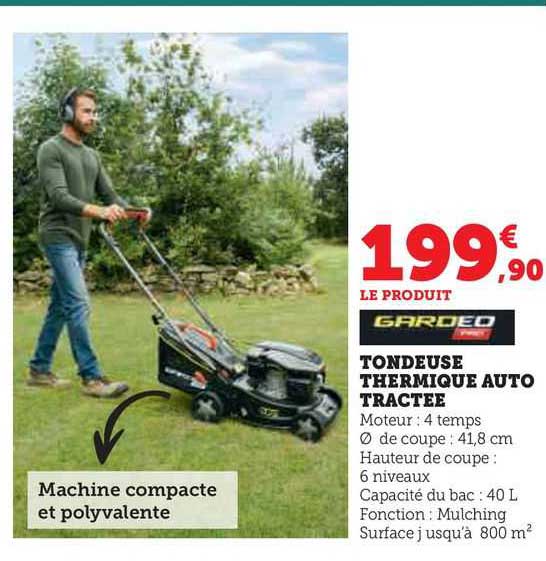 Tondeuse Thermique Auto Tractée Gardeo