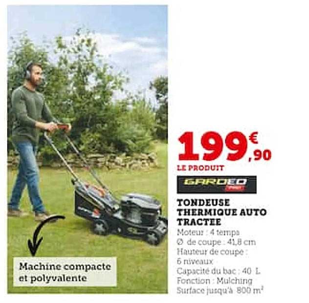 Tondeuse Thermique Auto Tractée Gardeo