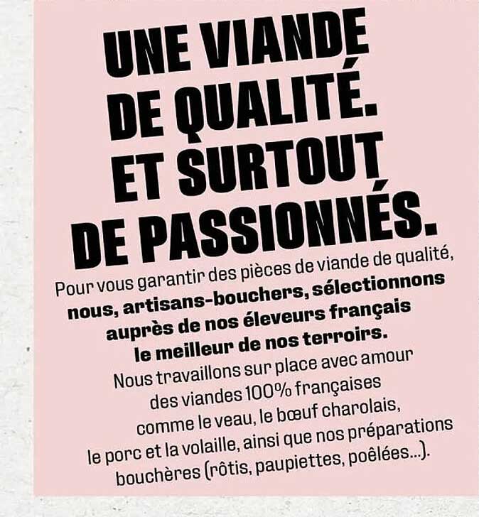 une viande de qualité et surtout de passionnés